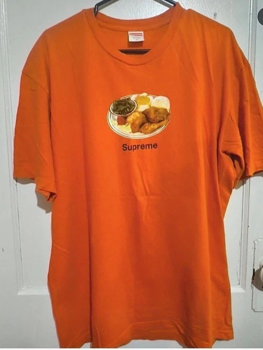 Supreme Chicken Dinner Tee Graphic Tee Orange XL Like New
